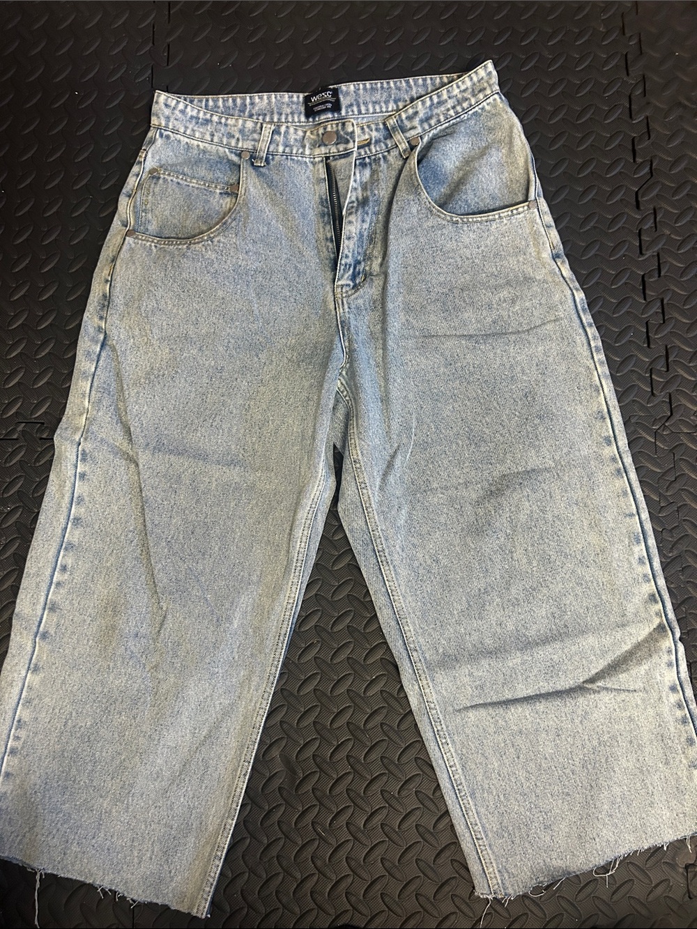 Wesc Men's Light Wash Relaxed Jeans - Pale Blue Denim